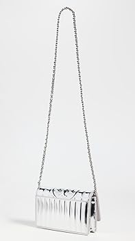 Tory Burch Women's Fleming Soft Metallic Quilt Chain Wallet